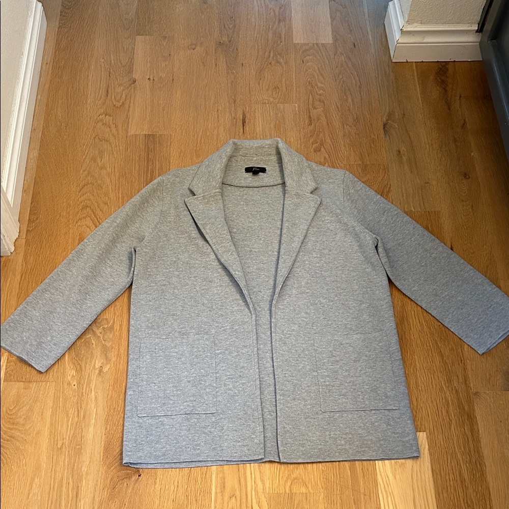 J. Crew Light Gray Women's Sweater Blazer